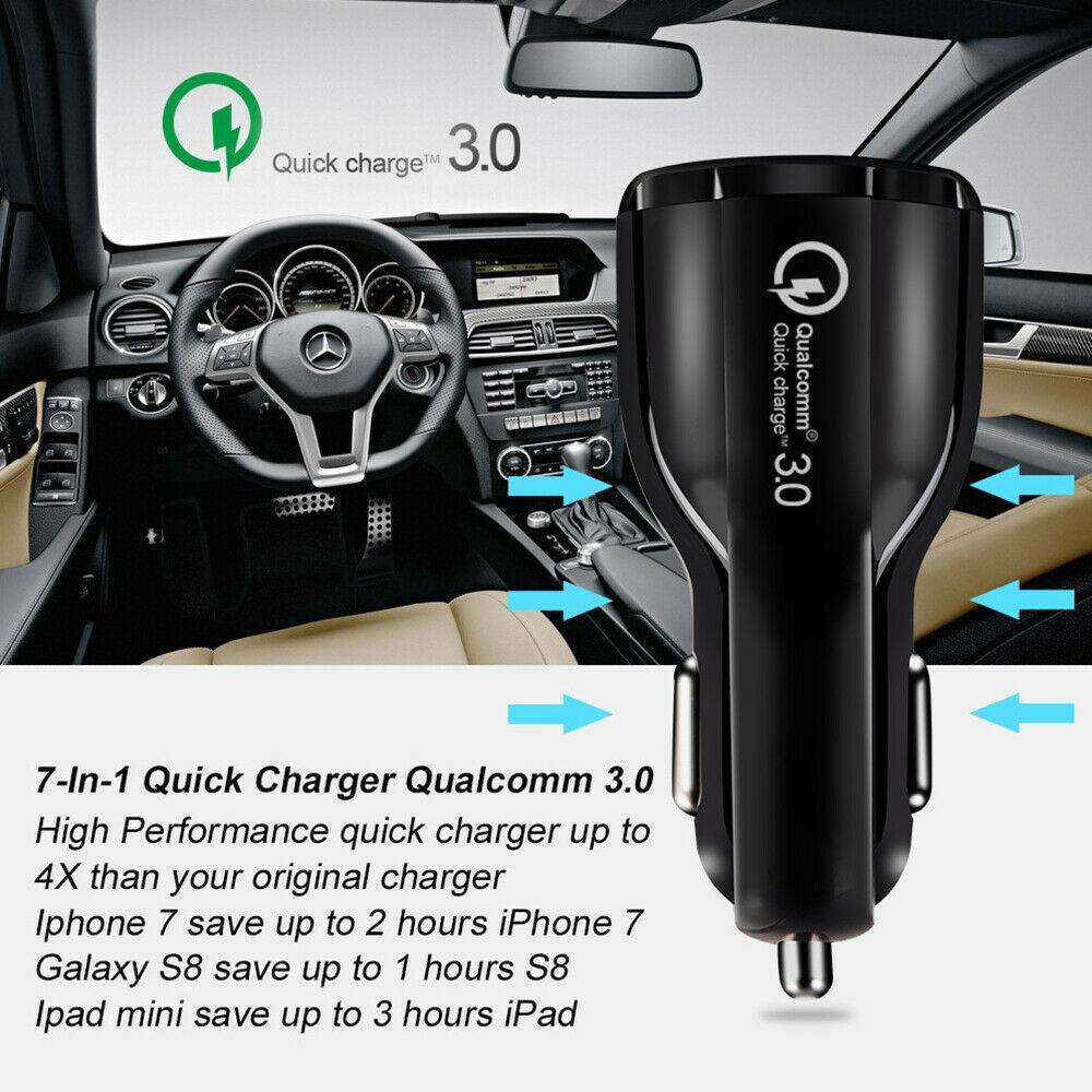 Fast Car Charger 30W Usb Dual Charger Qc3.0 For Iphone 13 12 11 Pro Max Samsung-0