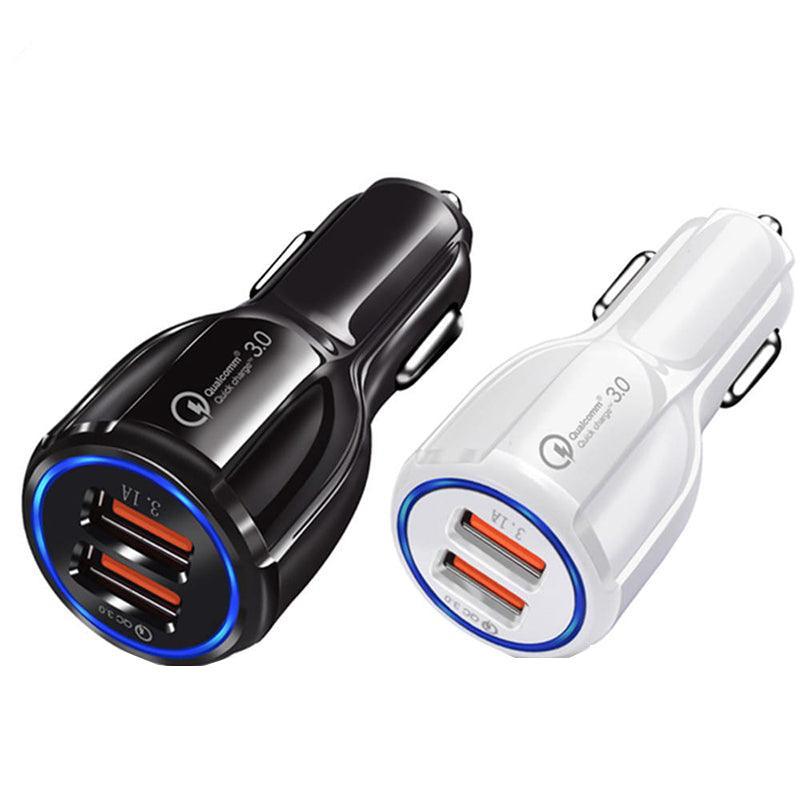 Fast Car Charger 30W Usb Dual Charger Qc3.0 For Iphone 13 12 11 Pro Max Samsung-1
