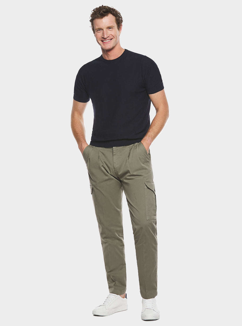 Maglia girocollo in cotone lino-0