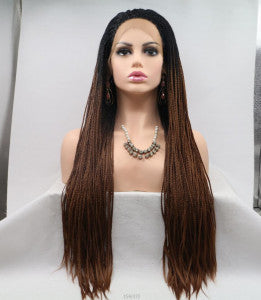 Linda lace - Perruque Lace Front tréssée-0