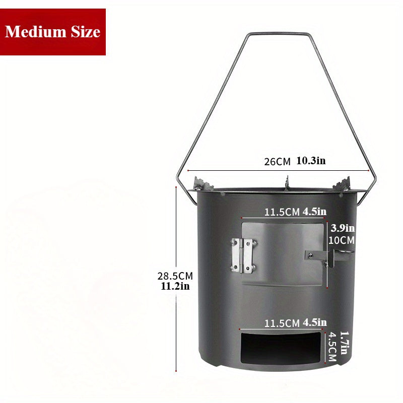 Outdoor Wood Stove for Camping and Cooking-3