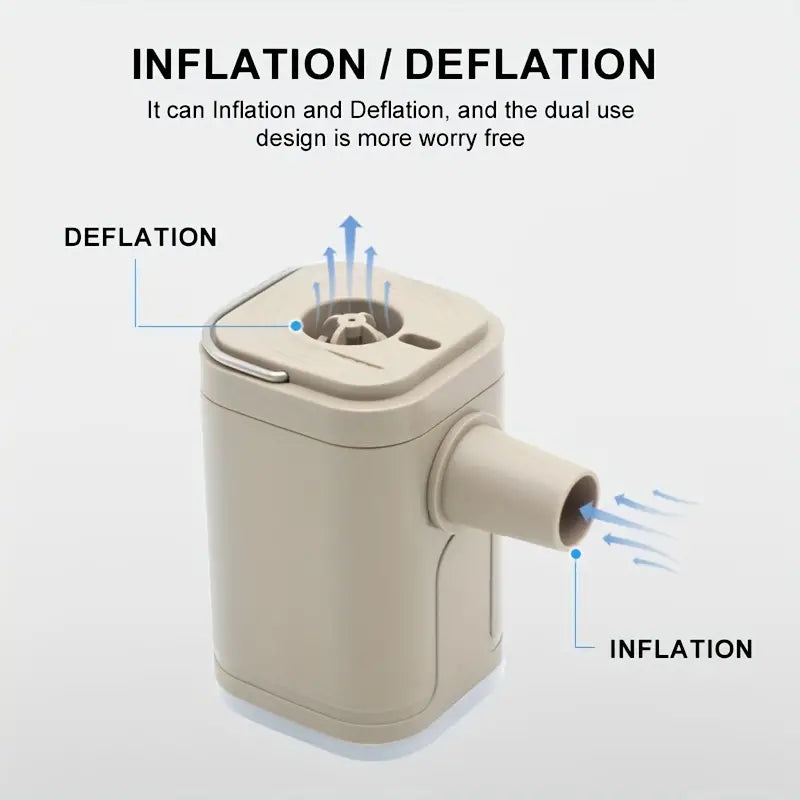 Khaki Portable Wireless Electric Air Pump-1