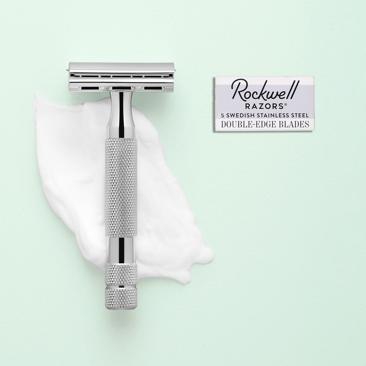Rockwell 2C Adjustable DE Safety Razor - White Chrome (2 Settings)-1