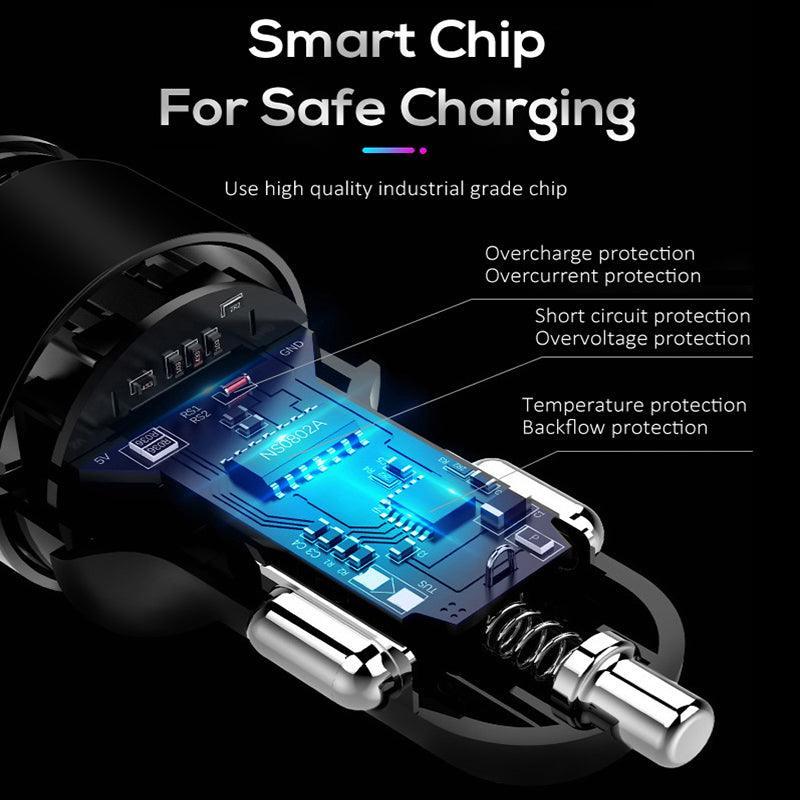 Fast Car Charger 30W Usb Dual Charger Qc3.0 For Iphone 13 12 11 Pro Max Samsung-4
