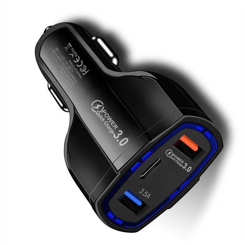 3 Port Usb Pd Quick Fast Car Charger Qc3.0 Adapter Cigarette Lighter Socket Au-3