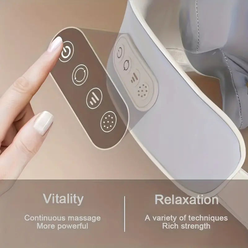 Electric Neck Massager, Portable Smart Cervical Massage-Grey-3