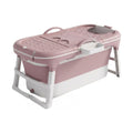Foldable Bathtub Adult Collapsible Soaking Tub Pink-0