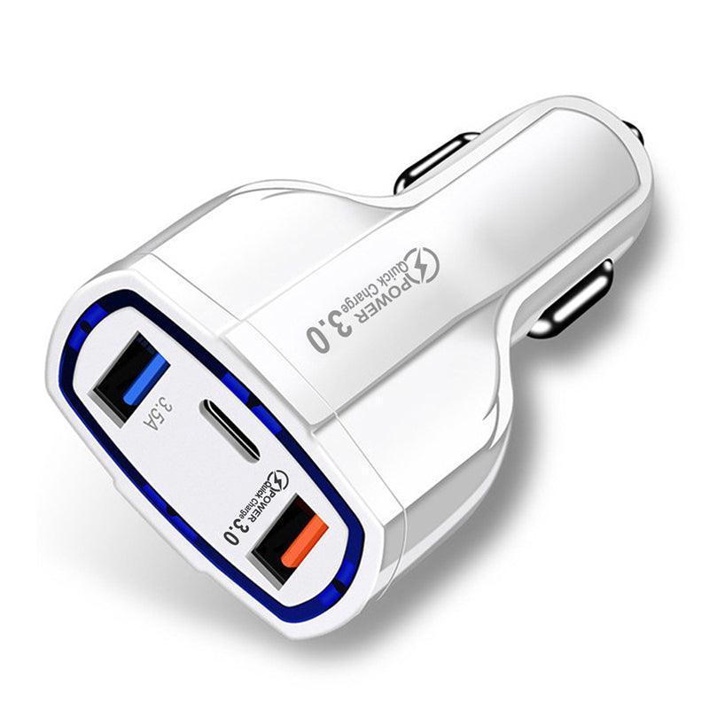 3 Port Usb Pd Quick Fast Car Charger Qc3.0 Adapter Cigarette Lighter Socket Au-4