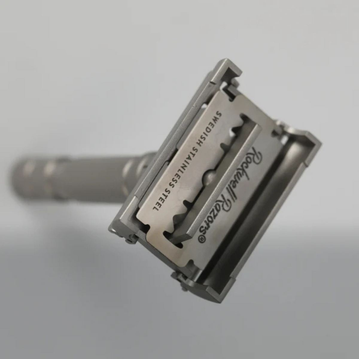 Rockwell T2 Adjustable Twist-To-Open Stainless Steel DE Safety Razor - Matte Silver-2