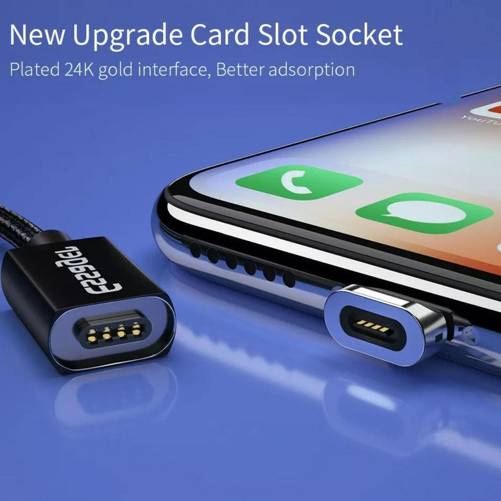 Red Essager Magnetic Fast Charging Data Usb Cable For Micro Type C Iphone-4