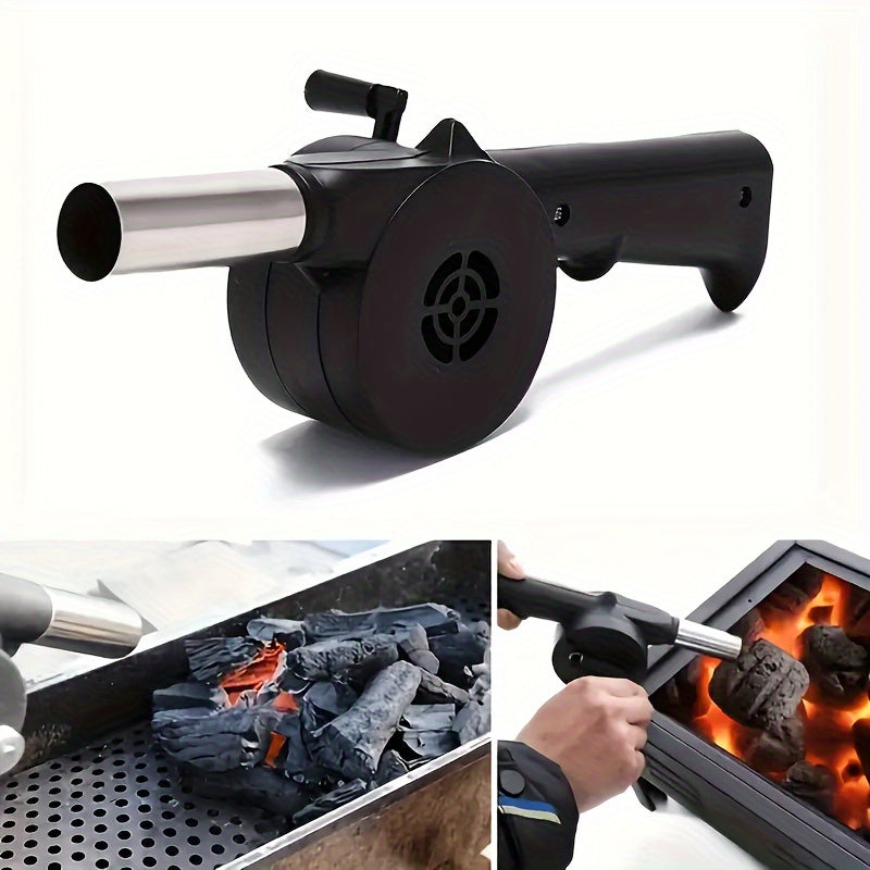 Portable Manual Bbq Blower Handheld Grill Fan-1