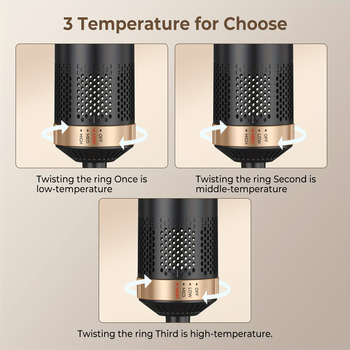 5-in-1 Hair Styler Hot Air Brush with 60000RPM-2