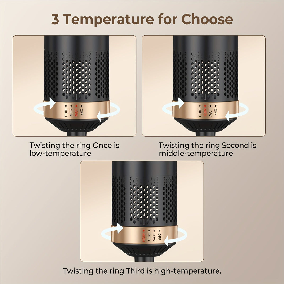 5-in-1 Hair Styler Hot Air Brush with 60000RPM-2