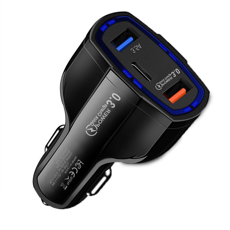 3 Port Usb Pd Quick Fast Car Charger Qc3.0 Adapter Cigarette Lighter Socket Au-6
