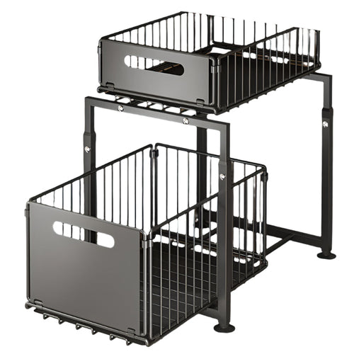 2-Tier Under Sink Storage Rack with Drawers