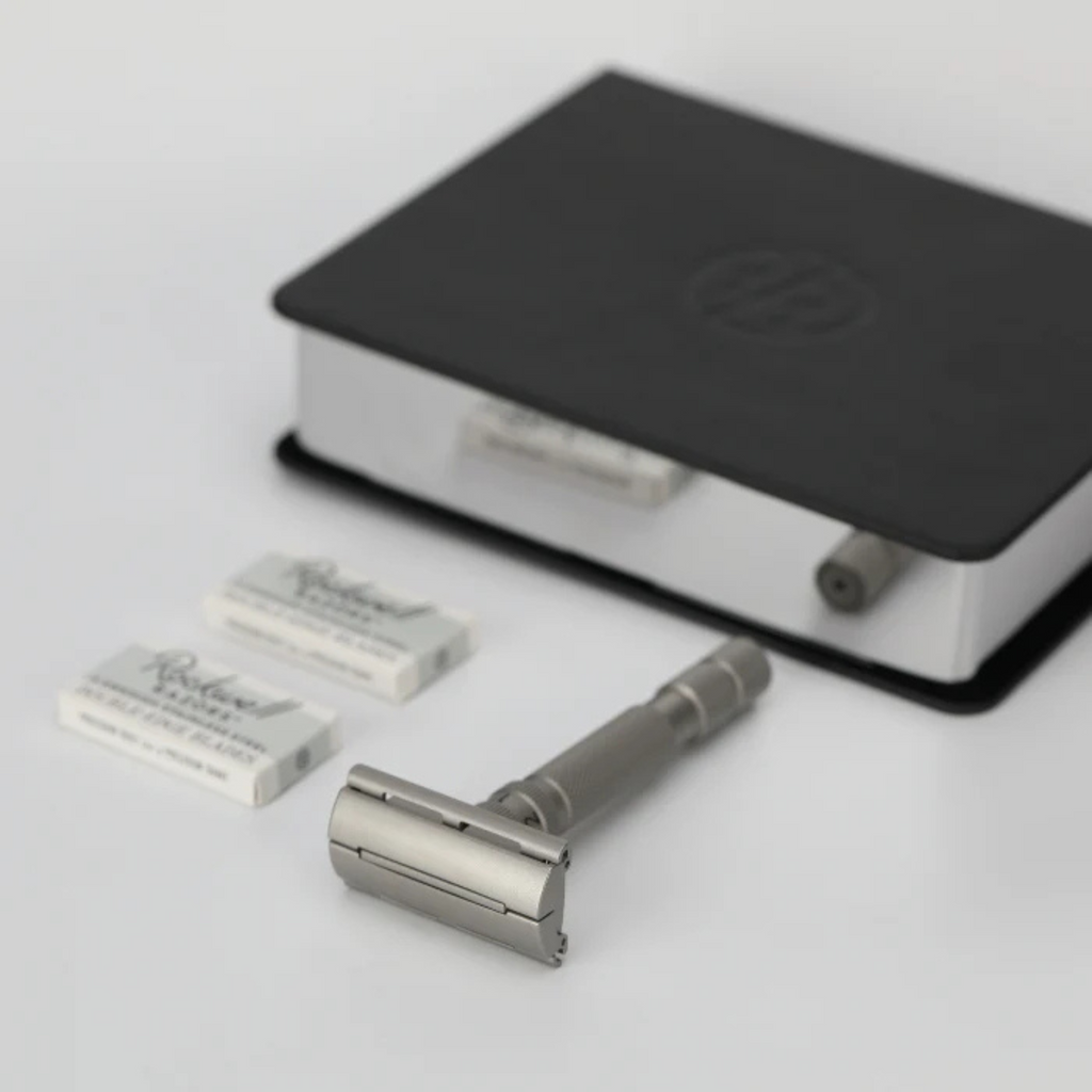 Rockwell T2 Adjustable Twist-To-Open Stainless Steel DE Safety Razor - Matte Silver-4