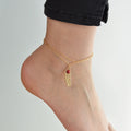 1 pc Gold Multi Layer Chain Feather Anklet Beach Barefoot Sandals Foot Jewellery-0