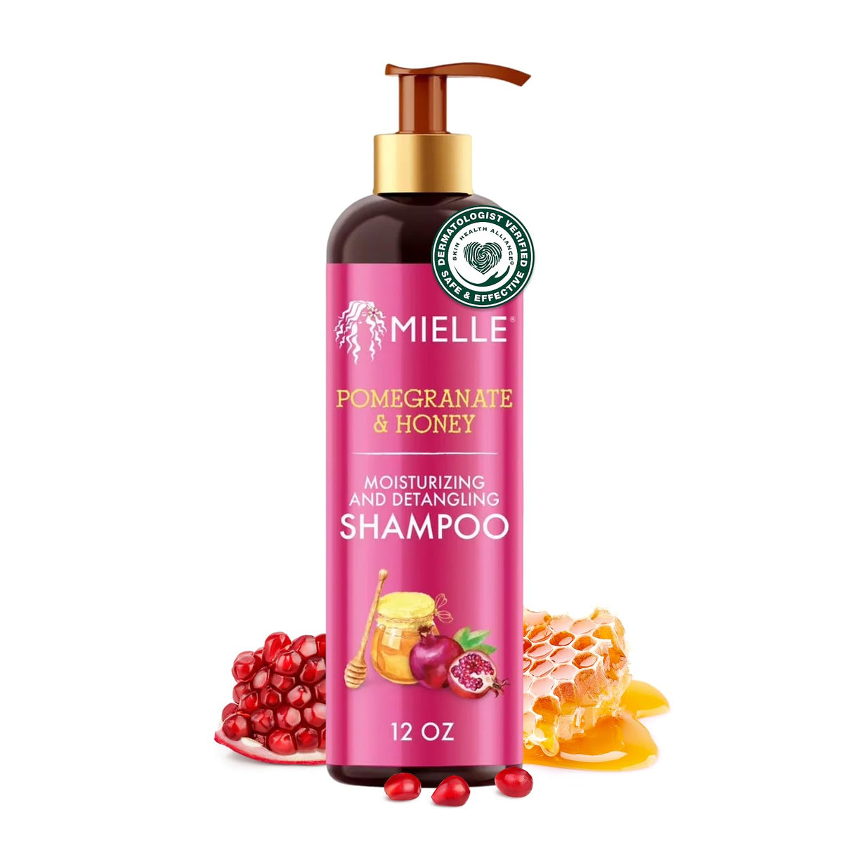 Mielle Organics Pomegranate & Honey Moisturising and Detangling Shampoo 355ml-0