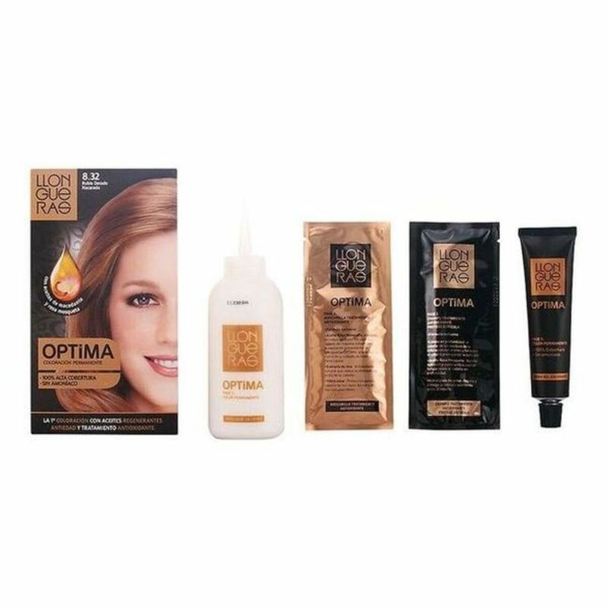 Dye No Ammonia Llongueras Optima Nº 8.32-Light Blond Natural (1 Unit)-0
