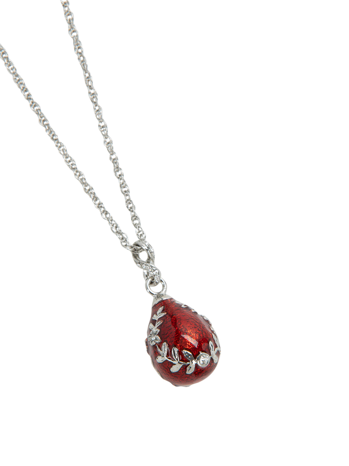 Red Egg Pendant Necklace-0
