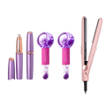 ALMOST FAMOUS "Glow & Go" Travel Beauty Set | Mini Flat Iron, Cryo Facial Globes & LED Brow Trimmer-0