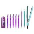 ALMOST FAMOUS "Smooth & Clear" Grooming Set | Mini Flat Iron, Blemish Tool Set, Tweezer Duo & Dermaplaning Razors-0