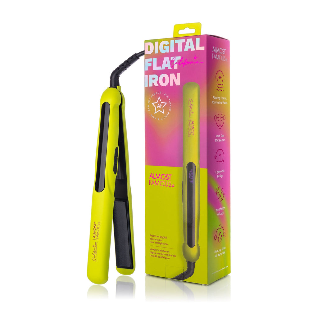 New 1.25" Digital Professional Flat Iron - California Collection/Yellow-0