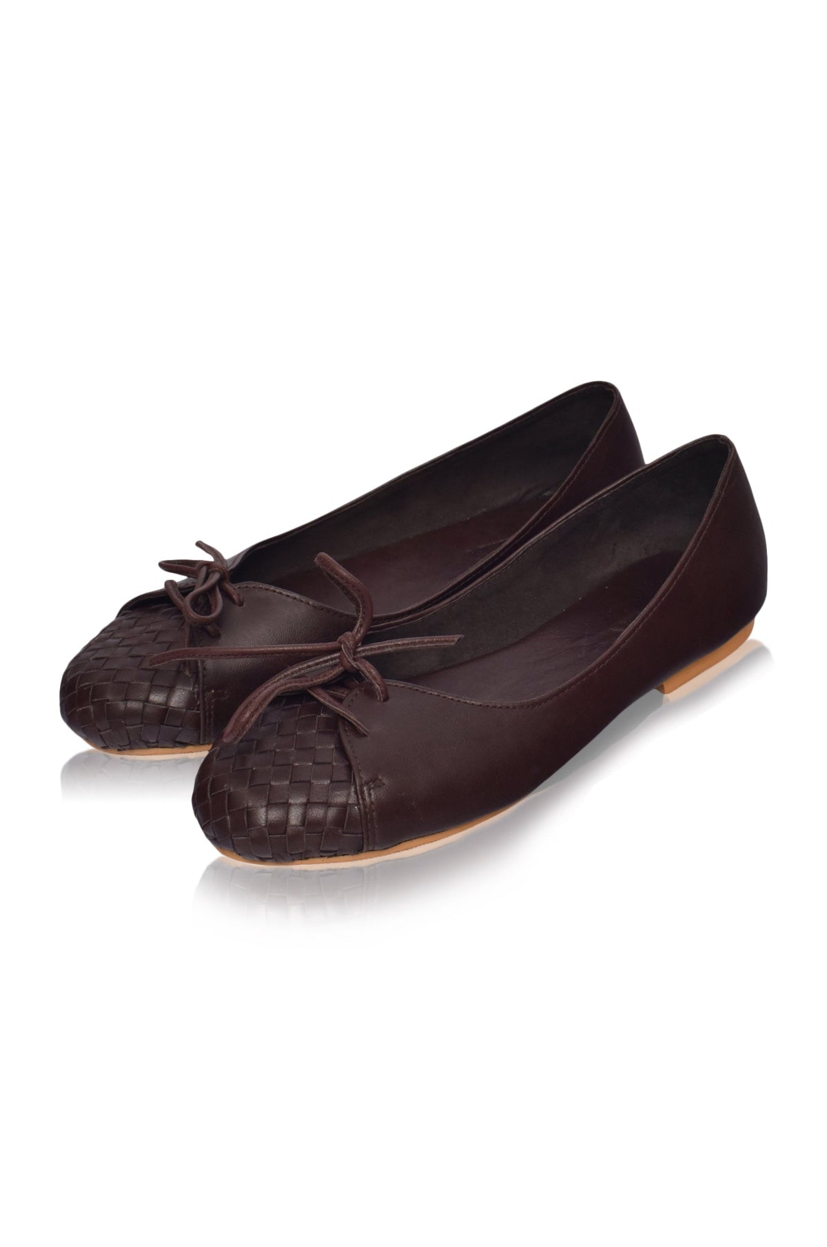 Alexandra Woven Leather Flats