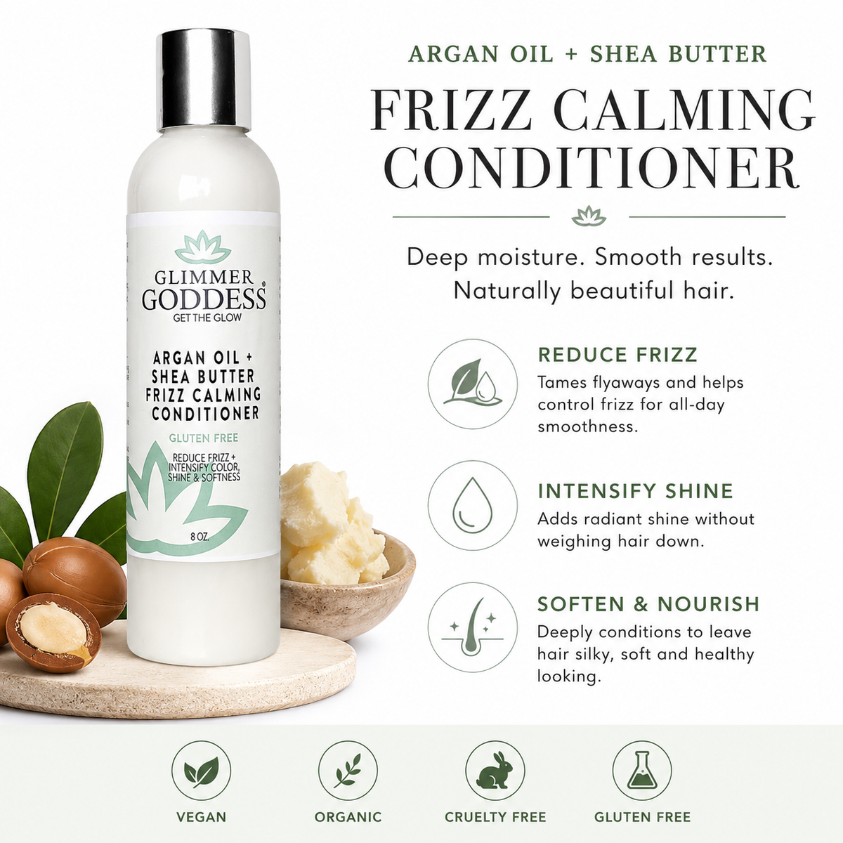 Organic Argan Oil Hair Conditioner – Deep Moisture & Frizz Control-0