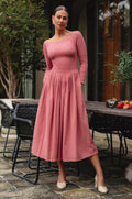 Chantilly Long Sleeve Smocked Dress