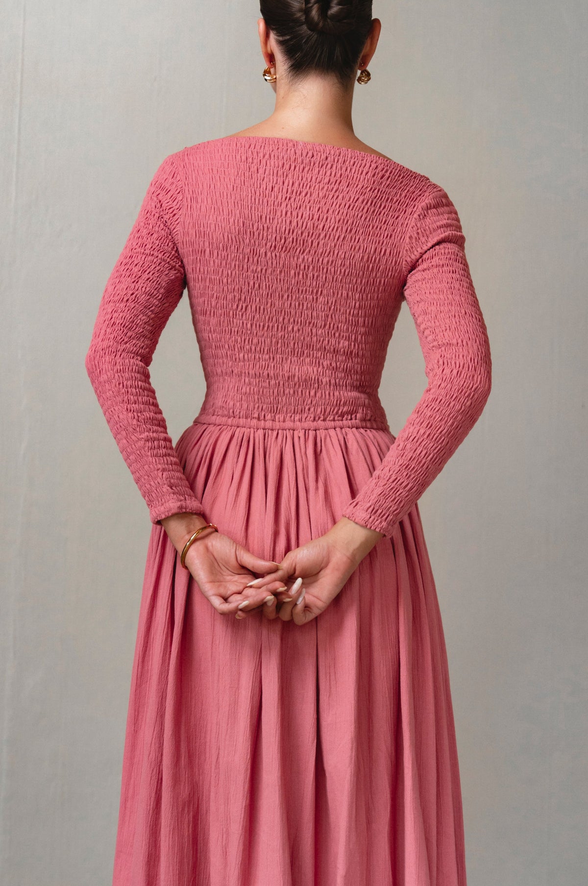 Chantilly Long Sleeve Smocked Dress