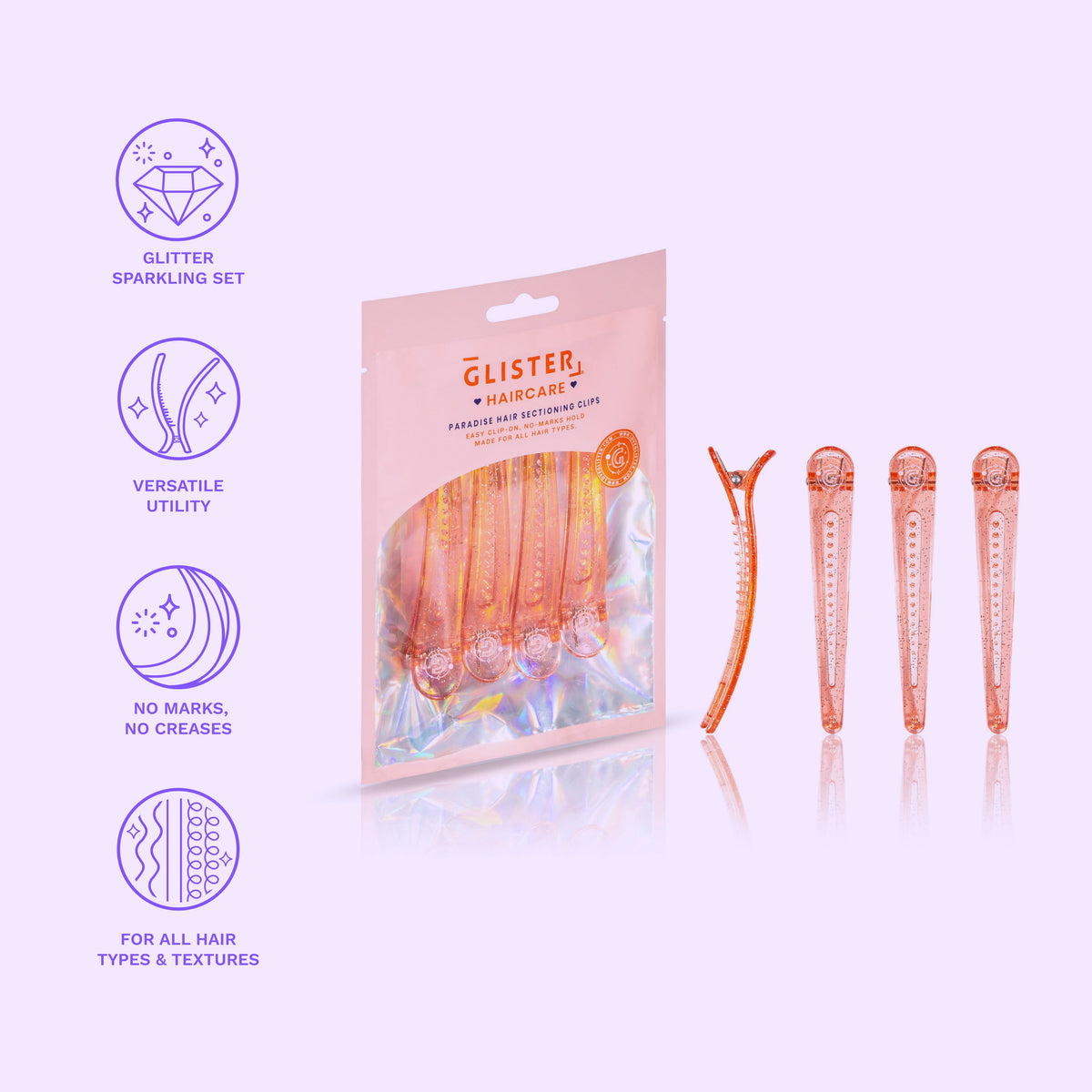 (4-Pack) Styling & Sectioning Pro Hair Clips-1