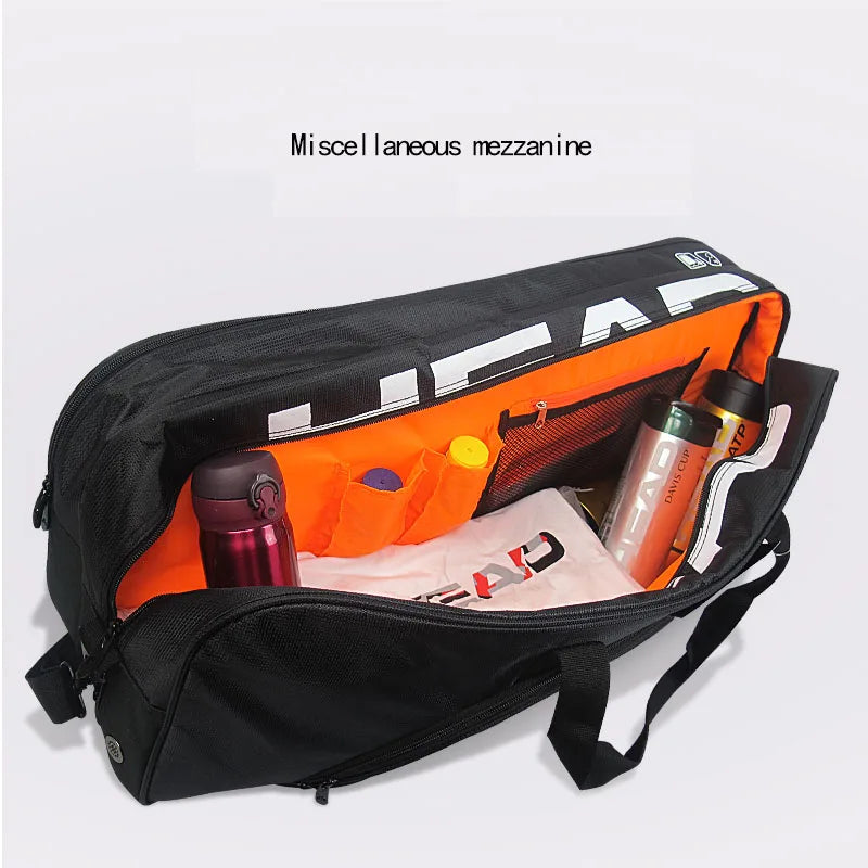 Tennis Badminton Racket Backpack Black