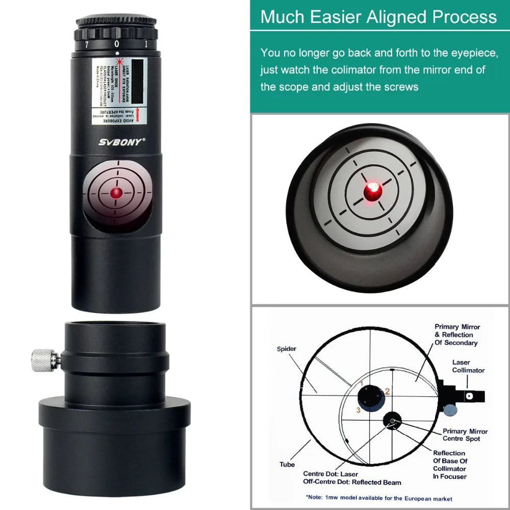 Red Laser Collimator for Newtonian And SCT Telescope Black-4
