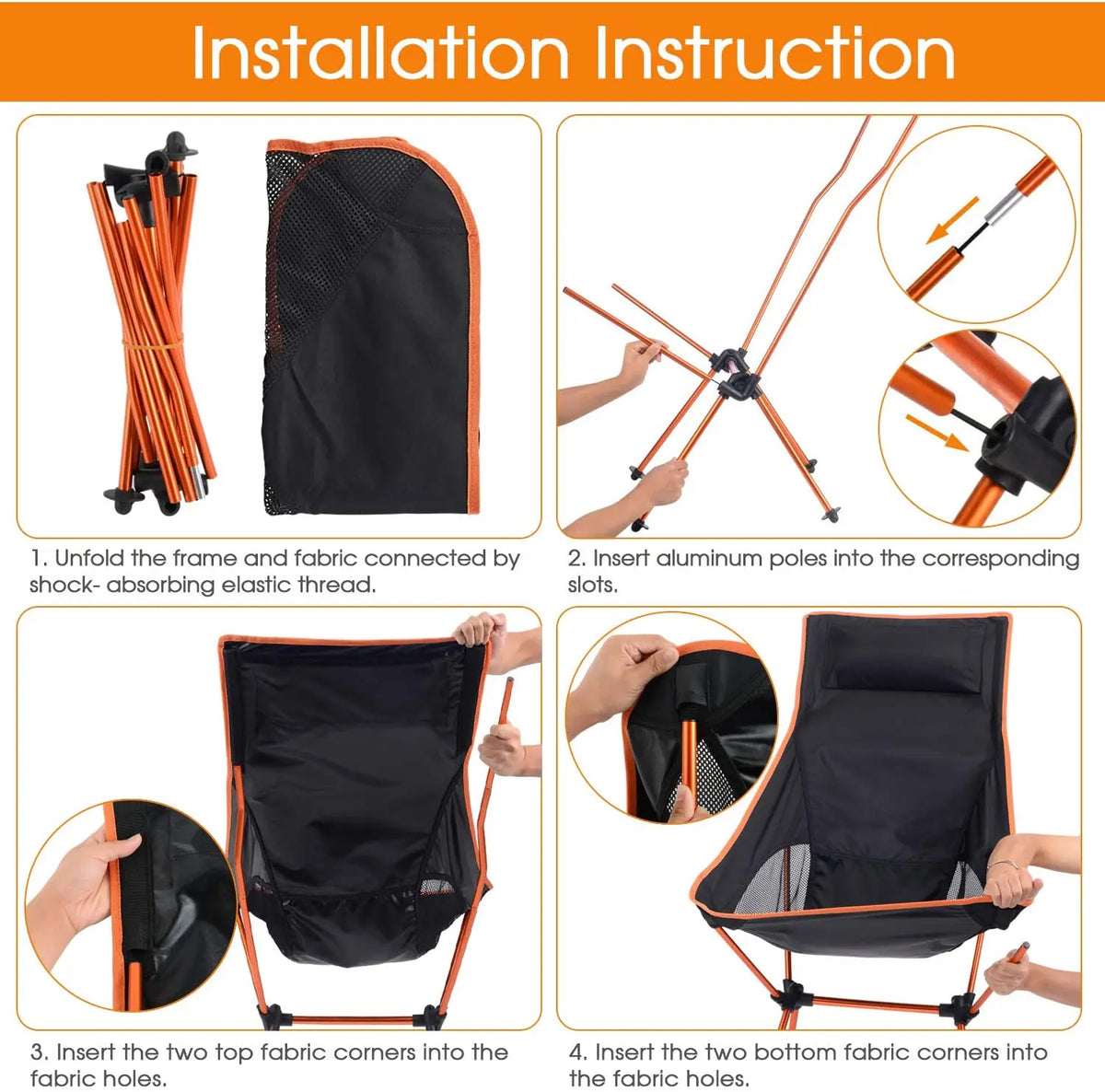 Portable Oxford Cloth Camping Chair-3