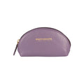 RB1089Y | Half-Moon Clutch Bag Made in Italy in Genuine Dollar Grain Leather. Color: Purple-0
