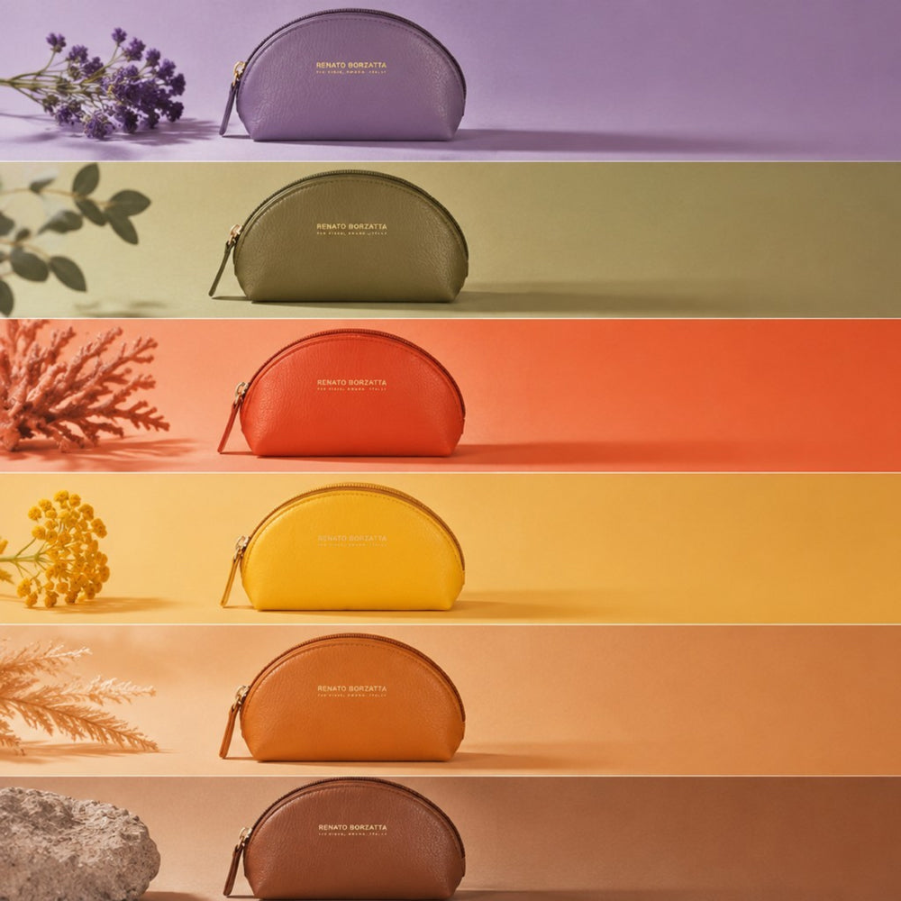 RB1089Y | Half-Moon Clutch Bag Made in Italy in Genuine Dollar Grain Leather. Color: Purple-2