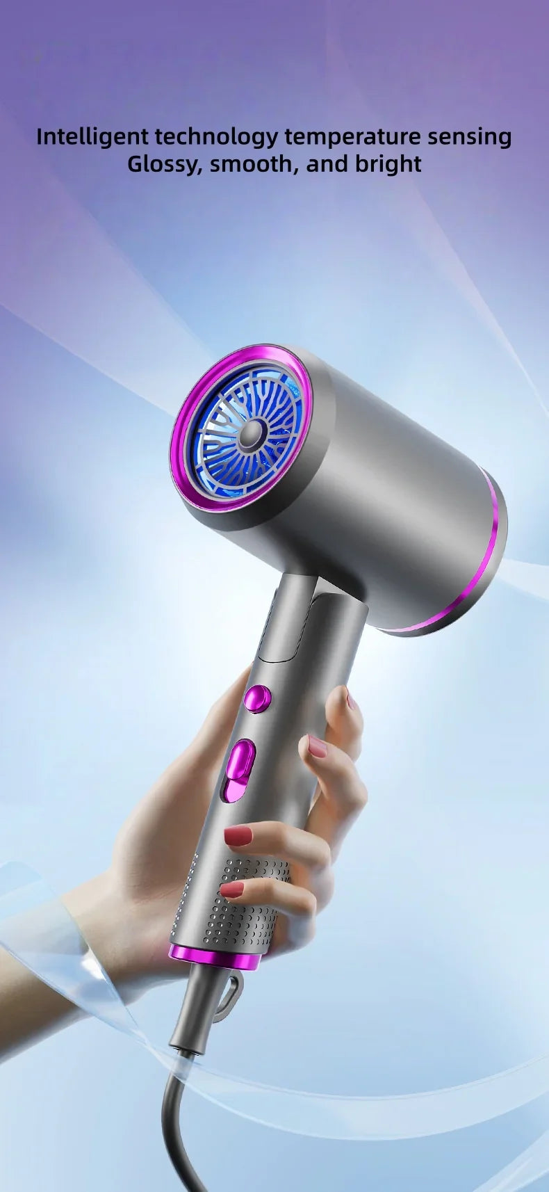 Hair Dryer with High Power Foldable Travel (1800W)-3