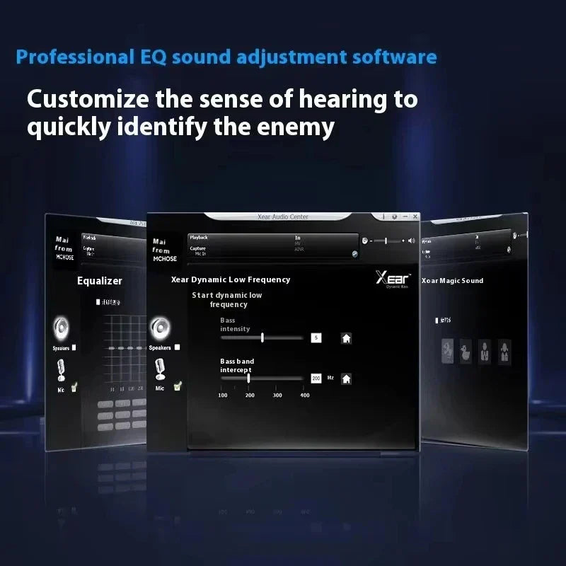 Gaming Tri-Mode Wireless Headset Blue