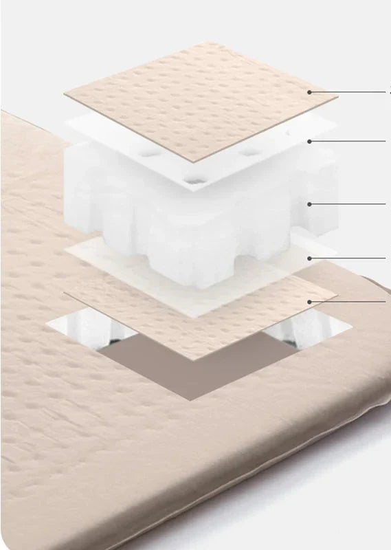 Self-Inflating Air Mattress 3cm Thick Folding Mat Khaki-3