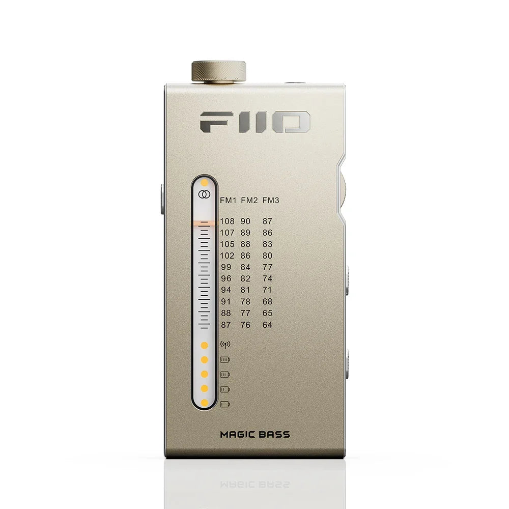 Portable HiFi FM Stereo Radio Receiver Gold