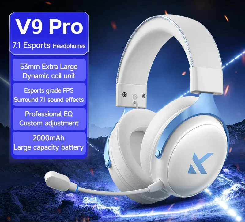 Gaming Tri-Mode Wireless Headset Blue