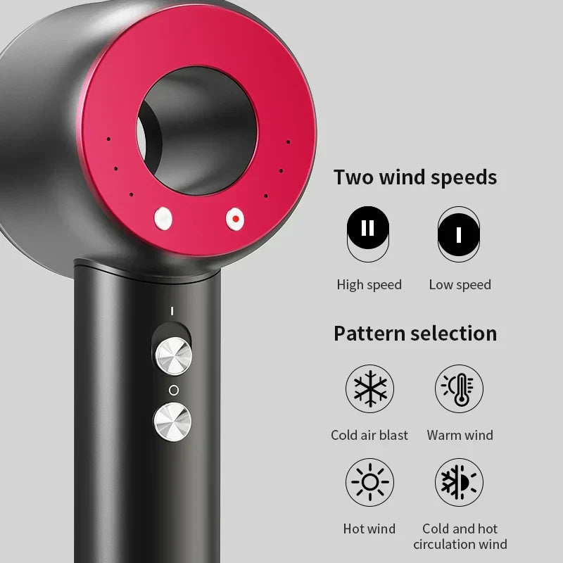 Professional Hair Dryer with Negative Ionic Technology and Nozzle-2