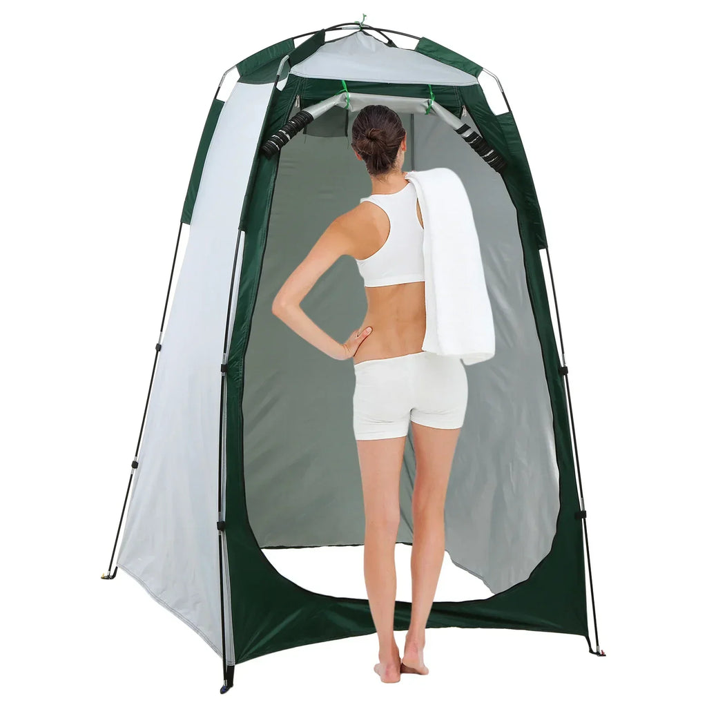 Outdoor Privacy Tent Shower, Toilet And Changing Shelter Green-1