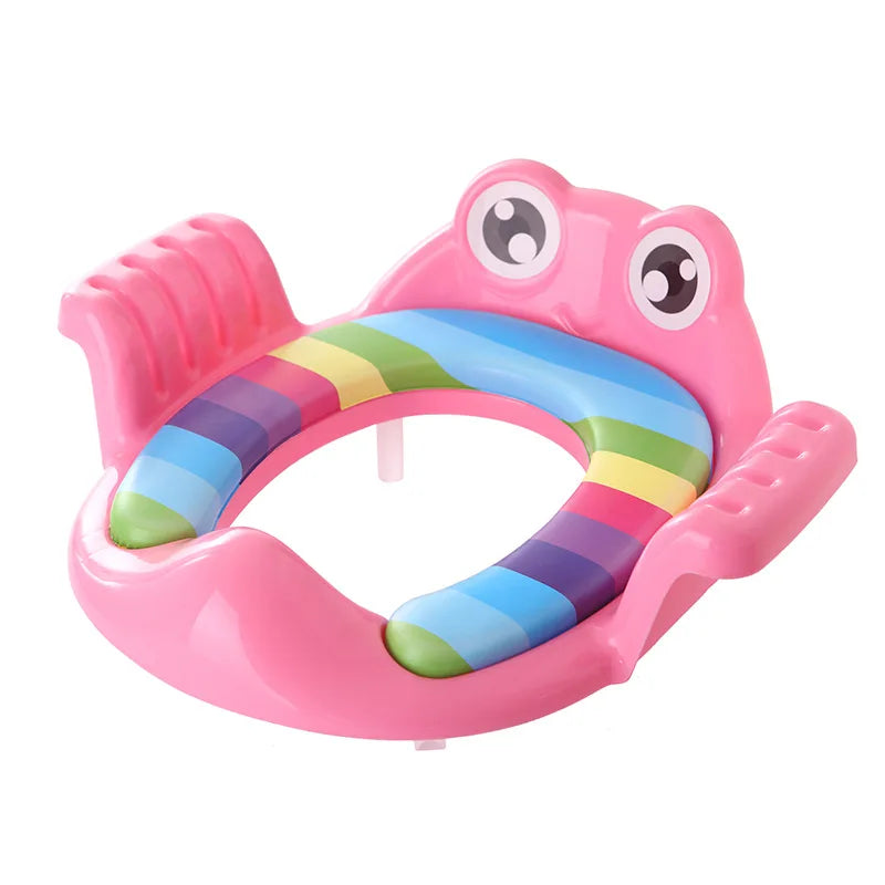 Removable Baby Toilet Training Seat Potties Seat With Armrest Girls Boy Toilet Training Potty Safety Cushion Infant Care- Pink