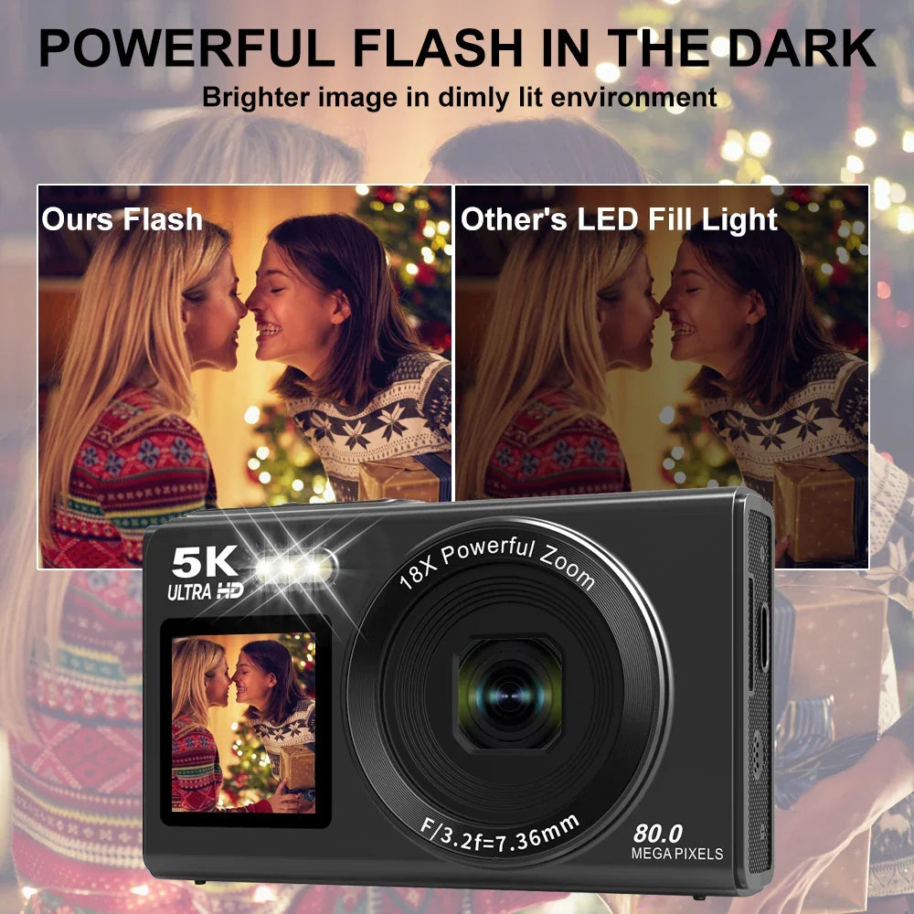 Dual Screen Digital Camera Black