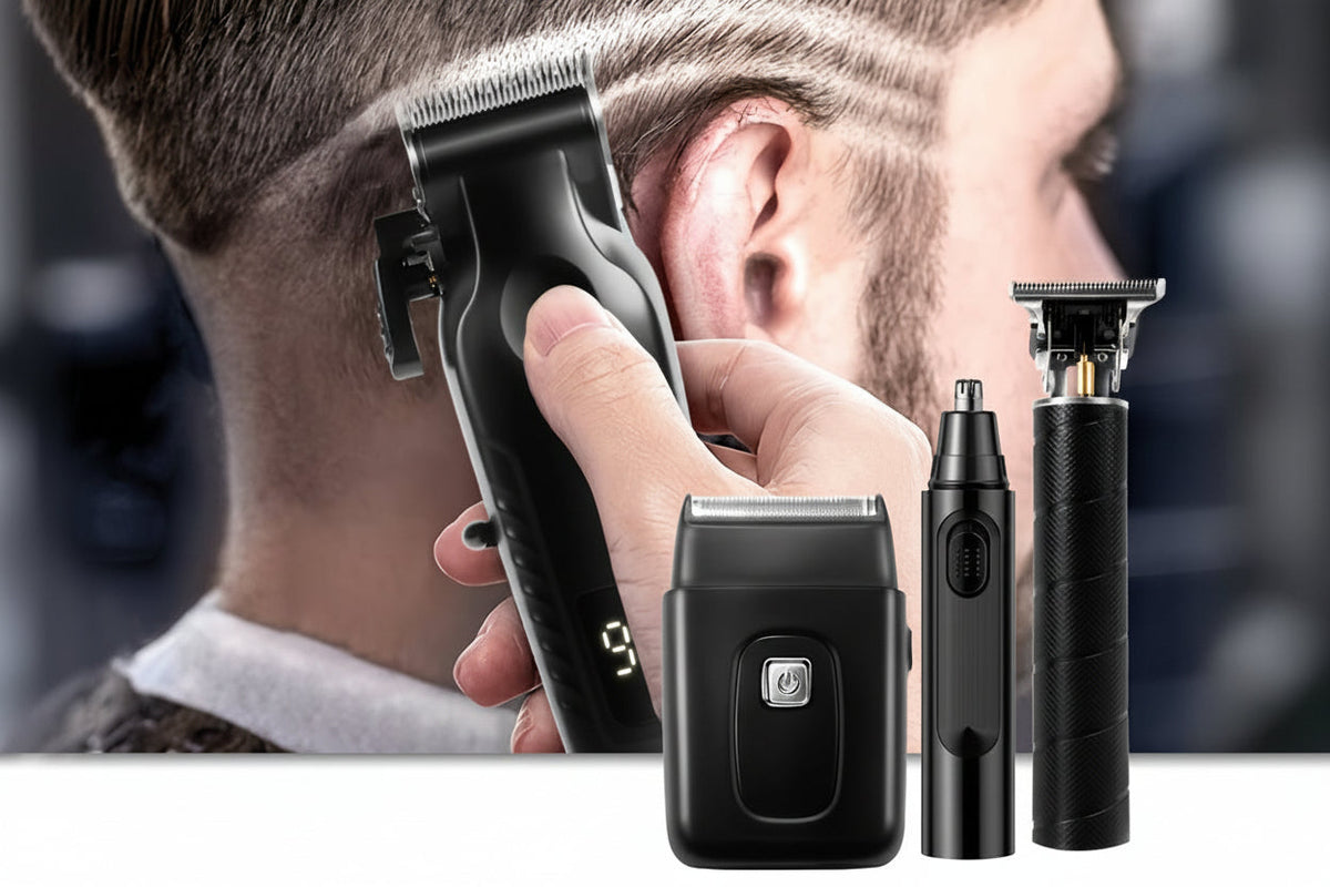 Men's Haircutting Kit USB Rechargeable Trimmer (4pcs)-2