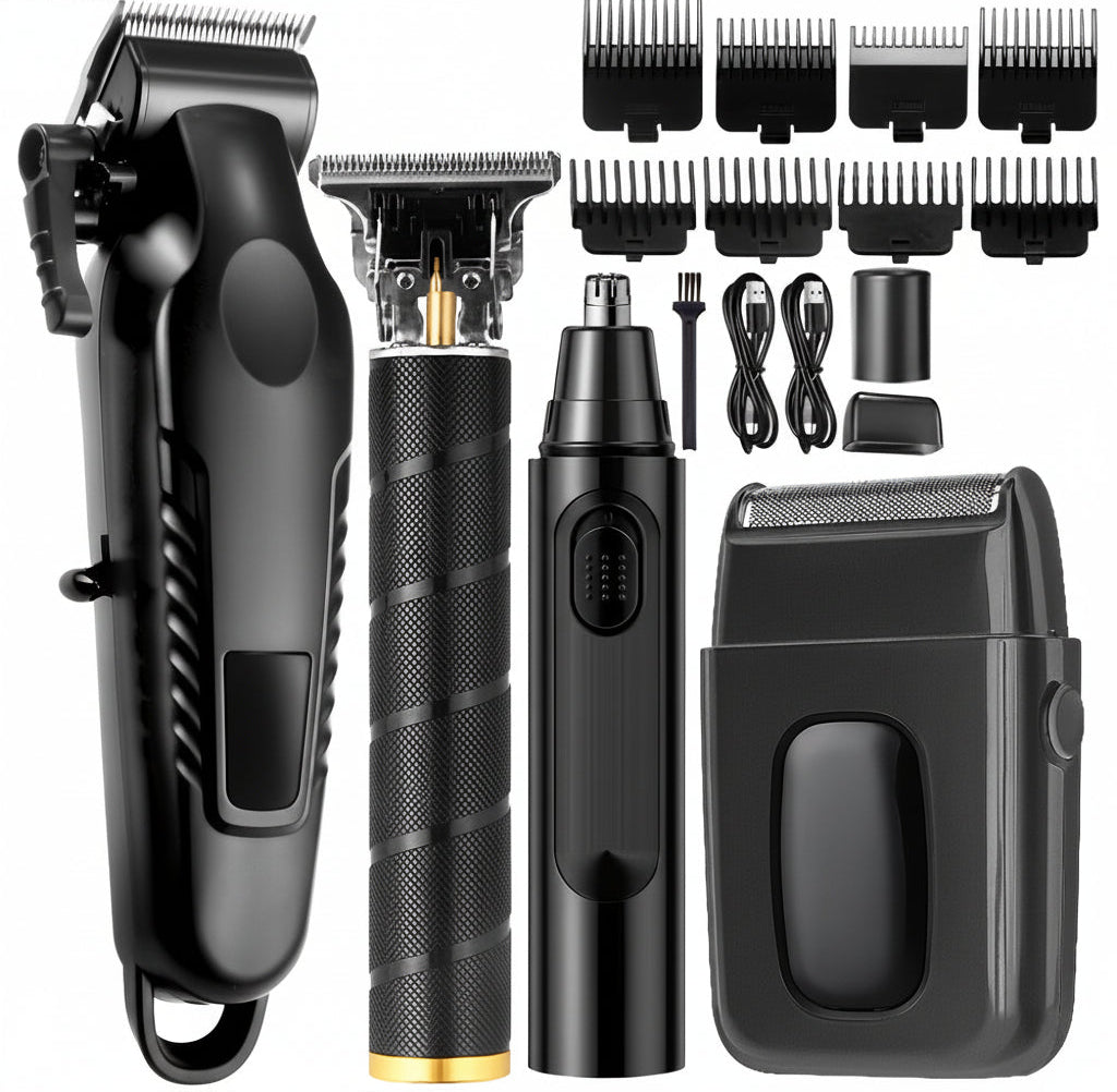 Men's Haircutting Kit USB Rechargeable Trimmer (4pcs)-0