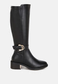 Toluca Classic Buckle Long Boots