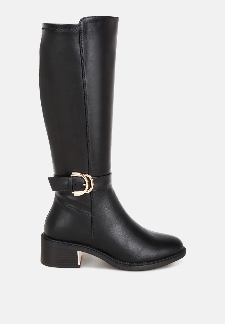 Toluca Classic Buckle Long Boots